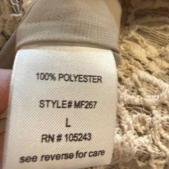 Ivory / Cream Lace Zip-Front Jacket | Y2K Romantic Boho Festival - Picture 11 of 12